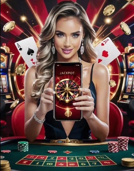 မိုဘိုင်းဖုန်းပေါ်တွင် slot ဂိမ်း spin နေသည့် APP မြင်ကွင်း